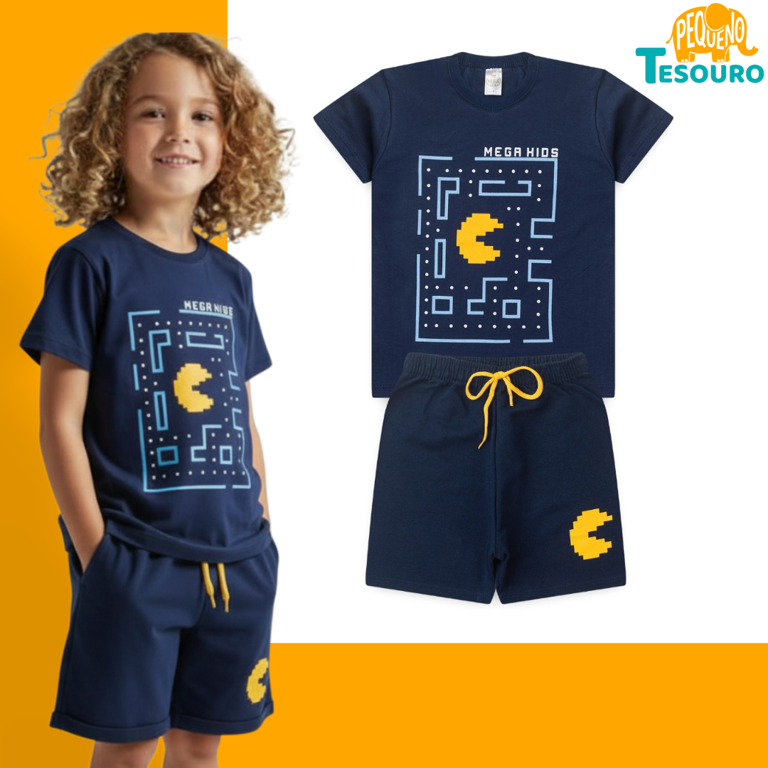 Conjunto Masculino Verão - Pac Man