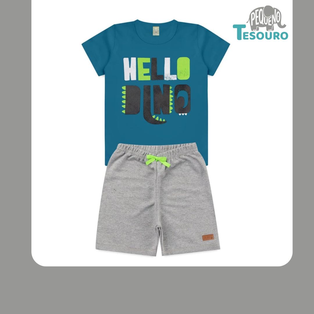 Conjunto Masculino Verão - Hello Dino