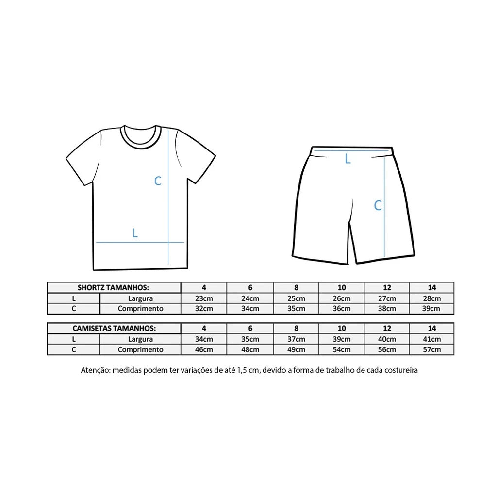 Conjunto Infantil Menino Masculino Brato Bermuda e Bamiseta Premium l08