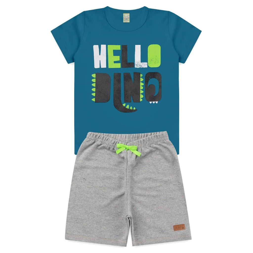 Conjunto Infantil Menino Masculino Brato Bermuda e Bamiseta Premium l08