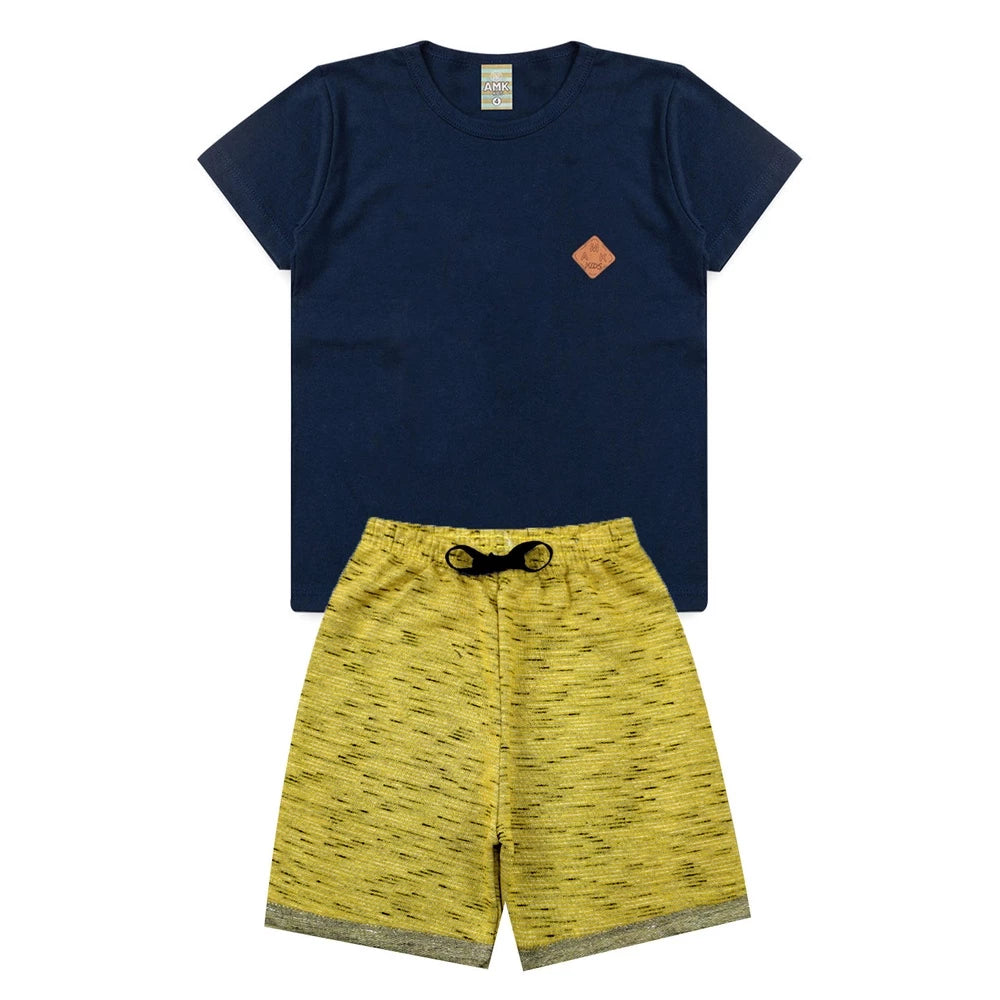 Conjunto Infantil Menino Masculino Brato Bermuda e Bamiseta Premium l08