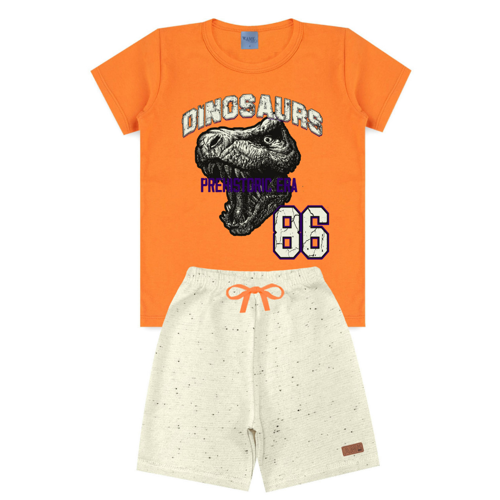 Conjunto Infantil Menino Masculino Brato Bermuda e Bamiseta Premium l08