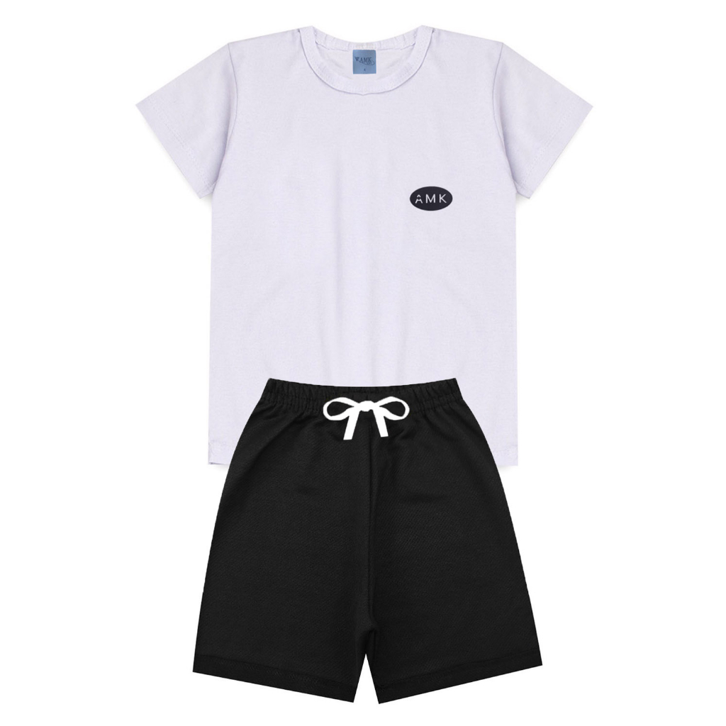 Conjunto Infantil Menino Masculino Brato Bermuda e Bamiseta Premium l08
